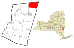 Columbia County New York incorporated areas New Lebanon highlighted